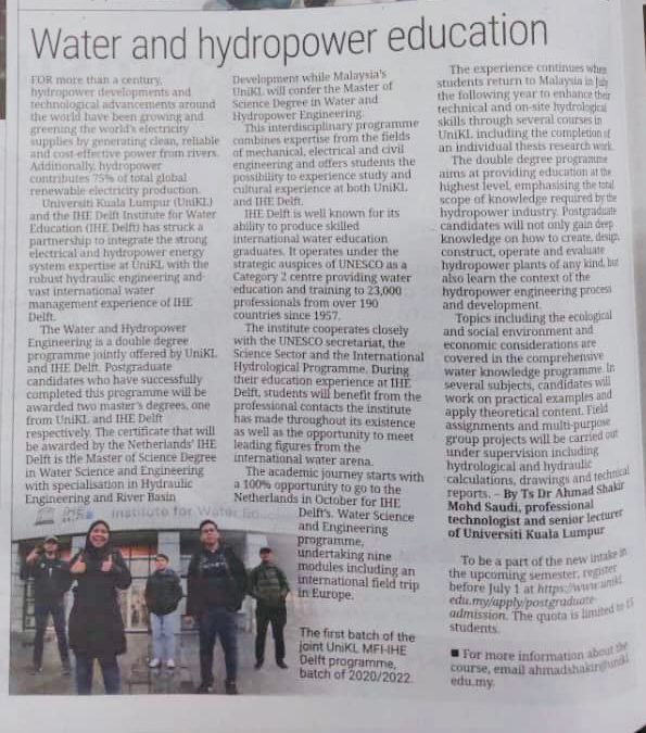 Water and hydropower education